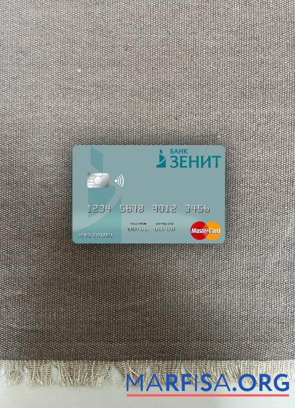 Realistic Russia Bank ZENIT mastercard photolook front example